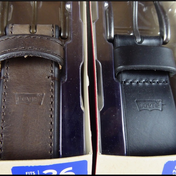 Levi’s 2 Belts Leather Levi Strauss Metal Buckles - Picture 5 of 5